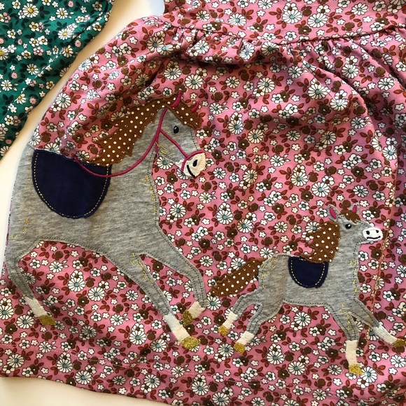 NWOT Mini Boden Appliqué Horse Dress - Picture 5 of 6